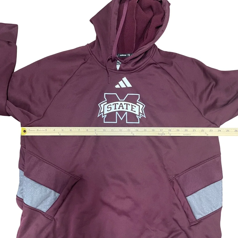 Adidas Mississippi State Bulldogs‎ Maroon Hoodie Pullover Athleisure Size 2XL